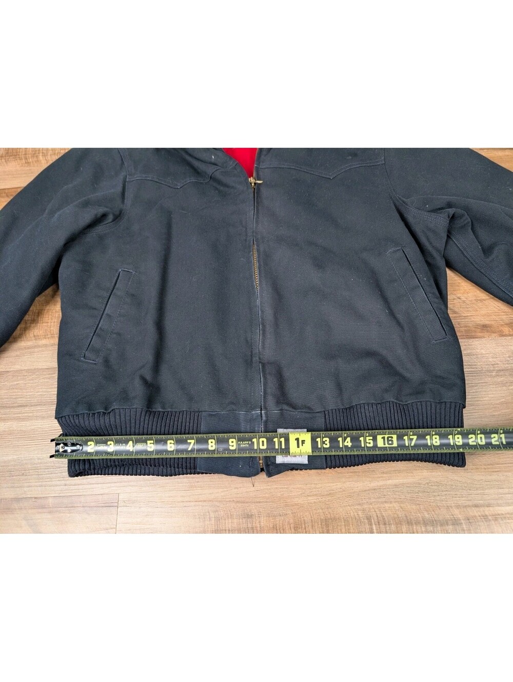 VTG Carhartt J13 BLK  Santa Fe Jacket L Black Red Quilted Liner July 2002 - Picture 7 of 9